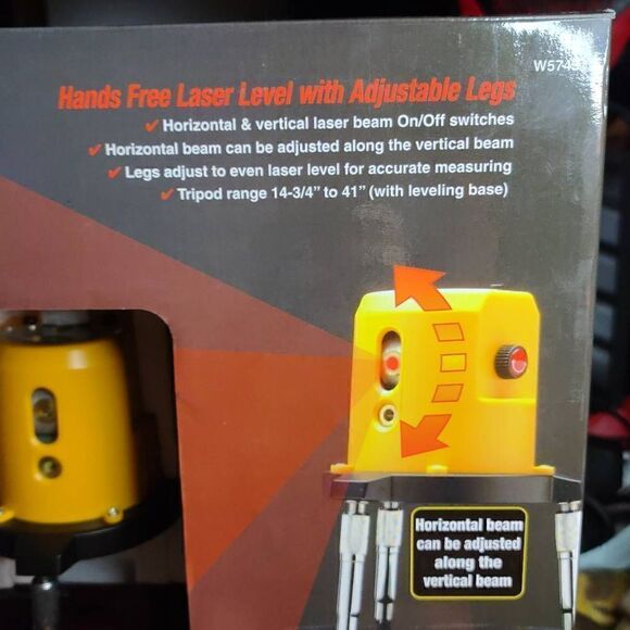 Performance Tool Professional Cross Beam Laser Level With Tripod - Picture 7 of 14
